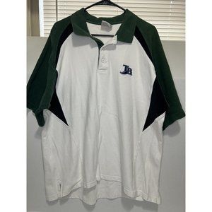 VTG Tampa Bay Devil Rays Lee Sport Short Sleeve Polo Short Green White XL MLB
